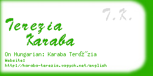 terezia karaba business card